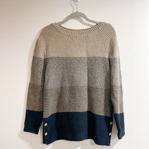 Barbour Colorblock Multicolor Wool Sweater Sz L